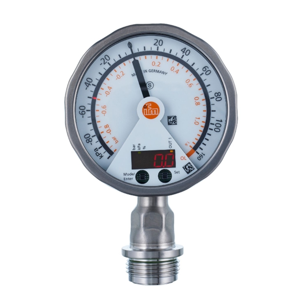 德國IFM易福門帶模擬顯示屏的齊平式壓力傳感器PG2436 PG-2,5-REB12-MFRKG/US/ /P