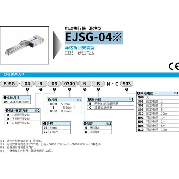 CKD喜開理電動(dòng)執(zhí)行器（無馬達(dá)型）滑塊型EJSG-04E12L0800NBN-CR10