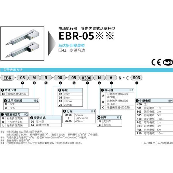 CKD喜開理電動執(zhí)行器導向內(nèi)置式活塞桿型EBR-05GR-FA-100400BCB