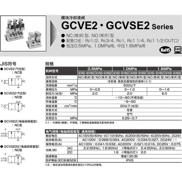 CKD喜開理氣控式2通閥（冷卻液閥)GCVSE2-A-15A-05-02G-1