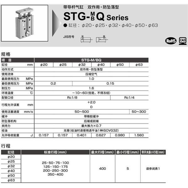 CKD喜開(kāi)理帶導(dǎo)桿氣缸STG-BQ-16-25-H-M1